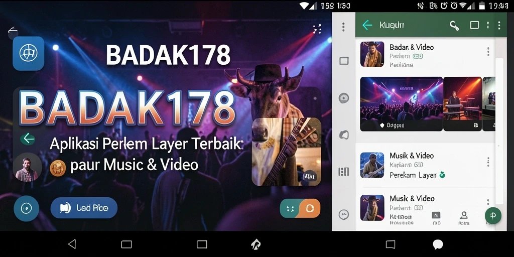 Tampilan antarmuka BADAK178 saat merekam layar dengan fitur perekaman audio.
