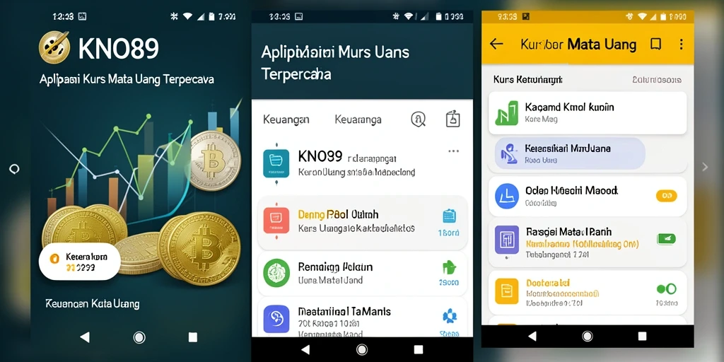 Tampilan antarmuka KNO89 yang menawan dan fungsional untuk Kurs Mata Uang.