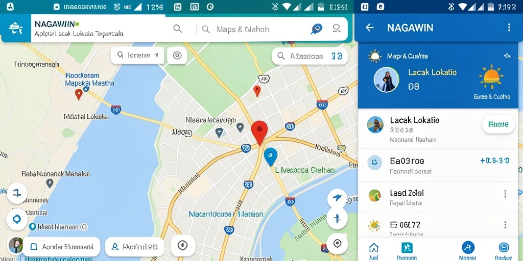 Tampilan antarmuka NAGAWIN yang sederhana dan informatif.